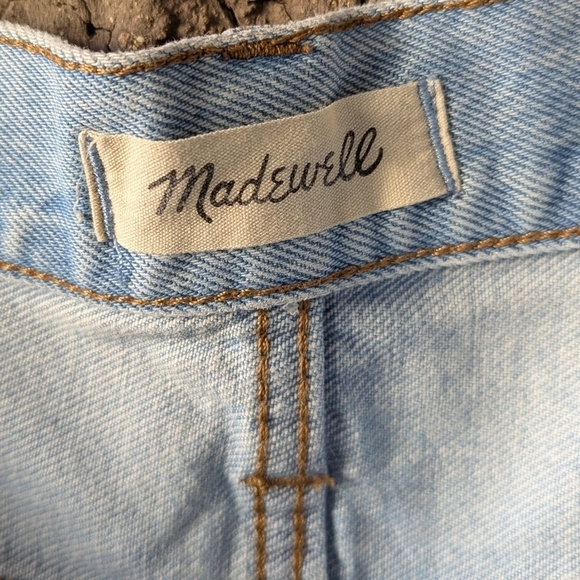 Madewell Relaxed Denim Shorts Light Wash Cutoffs Size 28 Button Fly - Picture 9 of 14